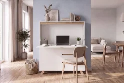 OTTO home Sekretär »Vaux« 1 Stk. tlg. Kaschmir / Artisan Eiche (Eiche-Optik), Klapptür, Stauraum, B: 120 cm