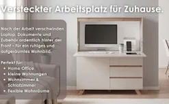 OTTO home Sekretär »Vaux« 1 Stk. tlg. Kaschmir / Artisan Eiche (Eiche-Optik), Klapptür, Stauraum, B: 120 cm