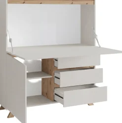 OTTO home Sekretär »Vaux« 1 Stk. tlg. Kaschmir / Artisan Eiche (Eiche-Optik), Klapptür, Stauraum, B: 120 cm