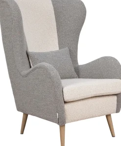 OTTO home Sessel »Salla Bezug Bouclé oder Struktur fein, Ohrensessel« wahlweise mit oder ohne Hocker; großer Sessel: Maße B/T/H: 78/94/118cm