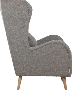 OTTO home Sessel »Salla Bezug Bouclé oder Struktur fein, Ohrensessel« wahlweise mit oder ohne Hocker; großer Sessel: Maße B/T/H: 78/94/118cm