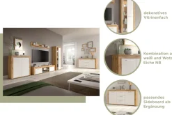 OTTO home Sideboard »AOSTA, Breite 125 cm, 2 Türen, 3 Schubkästen, 4 Fachböden« in verschiedenen Farbausführungen, individuell kombinierbar,Kommode, Schrank, Anrichte, Standschrank, Board, Wohnzimmer