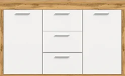 OTTO home Sideboard »AOSTA, Breite 125 cm, 2 Türen, 3 Schubkästen, 4 Fachböden« in verschiedenen Farbausführungen, individuell kombinierbar,Kommode, Schrank, Anrichte, Standschrank, Board, Wohnzimmer