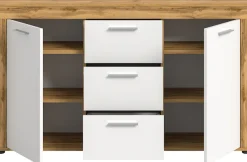 OTTO home Sideboard »AOSTA, Breite 125 cm, 2 Türen, 3 Schubkästen, 4 Fachböden« in verschiedenen Farbausführungen, individuell kombinierbar,Kommode, Schrank, Anrichte, Standschrank, Board, Wohnzimmer