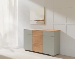 OTTO home Sideboard »Citra teilmassiv« Breite 135cm,moderne grifflose Optik mit push to open Funktion