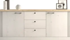 OTTO home Sideboard »Country Breite 211 cm, Kommode 2 Türen u. 3 Schubkästen, Anrichte« im Landhausstil, viel Stauraum, mit Metallgriffe, MDF Rahmen