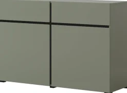 OTTO home Sideboard »Cross,Breite 119,5 cm, moderne grifflose Kommode,2 Türen/2 Schubkästen« Schubladenschrank,Anrichte mit viel Stauraum, Einlegeböden verstellbar