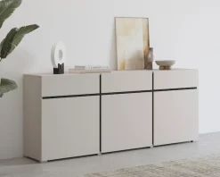 OTTO home Sideboard »Cross,Breite 180 cm, moderne grifflose Kommode,3 Türen/3 Schubkästen« Schubladenschrank mit viel Stauraum, Einlegeböden verstellbar