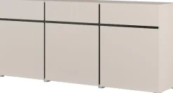OTTO home Sideboard »Cross,Breite 180 cm, moderne grifflose Kommode,3 Türen/3 Schubkästen« Schubladenschrank mit viel Stauraum, Einlegeböden verstellbar