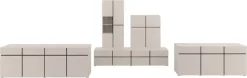 OTTO home Sideboard »Cross,Breite 180 cm, moderne grifflose Kommode,3 Türen/3 Schubkästen« Schubladenschrank mit viel Stauraum, Einlegeböden verstellbar