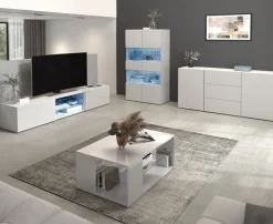 OTTO home Sideboard »Egypt, Kommode, Schrank, grifflos« 2 Türen, 3 Schubkästen, komplett weiß Hochglanz lackiert,Breite 160 cm