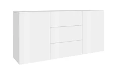 OTTO home Sideboard »Egypt, Kommode, Schrank, grifflos« 2 Türen, 3 Schubkästen, komplett weiß Hochglanz lackiert,Breite 160 cm