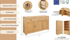OTTO home Sideboard »Gotland« Kommode, Breite 147 cm, aus massiver Kiefer, FSC®