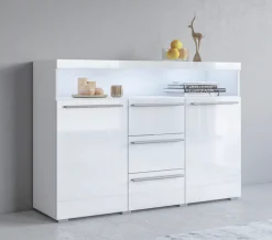 OTTO home Sideboard »India,Breite 132cm stilvolle Anrichte mit 2Türen, 3 Schubladen« Kommode viel Stauraum, Einlegeböden verstellbar,ohne Beleuchtung