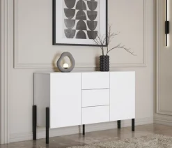 OTTO home Sideboard »Jukon, Breite 150 bzw.180 cm, moderne grifflose Kommode« Schubladenschrank 2 Türen/3 Schubkästen, push-to-open-Funktion