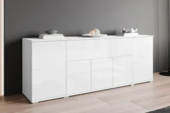OTTO home Sideboard »Kenia, B/H/T: 180 x 68 x 39,5 cm« 1 Stk. tlg. Push-to-Open, Klappe und verstellbare Einlegeböden