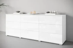 OTTO home Sideboard »Kenia, Kommode, 180 cm breit, mit 9 Schubladen« 1 Stk. tlg. Push-to-Open-System und großzügiger Stauraum