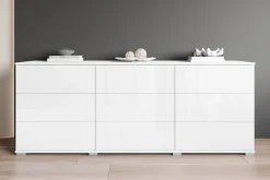 OTTO home Sideboard »Kenia, Kommode, 180 cm breit, mit 9 Schubladen« 1 Stk. tlg. Push-to-Open-System und großzügiger Stauraum