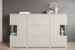 OTTO home Sideboard »Kenia« 1 Stk. tlg. Sideboard mit 3 Schubladen, 6 Fächern, Glastüren, Breite 150 cm
