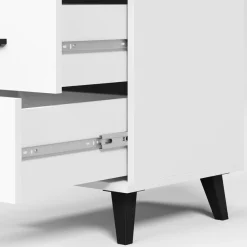 OTTO home Sideboard »Lagos, Kommode, 5 Schubladen, schwarze Griffe & Füße« Wäscheschrank Bestseller in Top Qualität,modernes Design, B/T/H je 70/39,5/82,5 cm, Schlafzimmerschrank