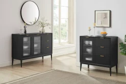 OTTO home Sideboard »Lavisha« FSC-zertifiziertes Holz kombiniert Melamin, verchromten Metallgriffen
