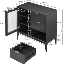 OTTO home Sideboard »Lavisha« FSC-zertifiziertes Holz kombiniert Melamin, verchromten Metallgriffen