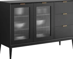 OTTO home Sideboard »Lavisha« FSC-zertifiziertes Holz kombiniert Melamin, verchromten Metallgriffen
