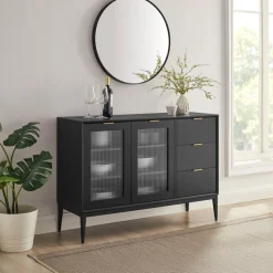 OTTO home Sideboard »Lavisha« FSC-zertifiziertes Holz kombiniert Melamin, verchromten Metallgriffen