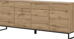 OTTO home Sideboard »Loft, Breite 208,5 cm, grifflose Kommode 4 Türen/2 Schubkästen.« Schubladenschrank mit viel Stauraum, Einlegeböden verstellbar
