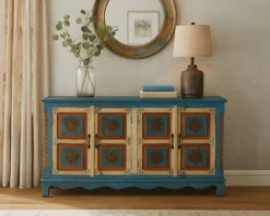 OTTO home Sideboard »Mahar« mit aufwendiger Schnitzerei, handgefertigt, Unika-Möbel, Breite 160 cm