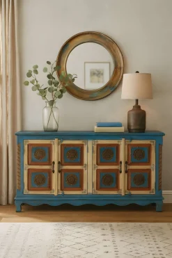 OTTO home Sideboard »Mahar« mit aufwendiger Schnitzerei, handgefertigt, Unika-Möbel, Breite 160 cm