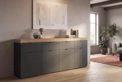 OTTO home Sideboard »MAMBO II, Breite 200cm, 4 Türen, 4 Schubkästen, 8 Fächer« 1 Stk. tlg. Kommode, Anrichte, Wohnzimmer, Schlafzimmer