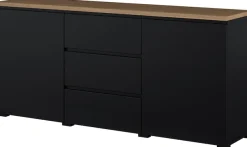 OTTO home Sideboard »Modo, Breite 150 cm, moderne grifflose Kommode 2Türen/3 SK« Schubladenkommode mit viel Stauraum, Einlegeböden verstellbar