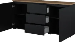 OTTO home Sideboard »Modo, Breite 150 cm, moderne grifflose Kommode 2Türen/3 SK« Schubladenkommode mit viel Stauraum, Einlegeböden verstellbar