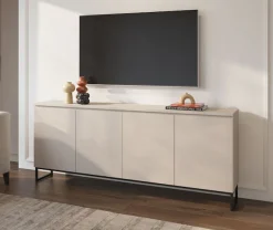 OTTO home Sideboard »Modo II, Breite 200 cm, moderne grifflose Kommode 4Türen« Anrichte mit viel Stauraum, Einlegeböden verstellbar, Metallkufen