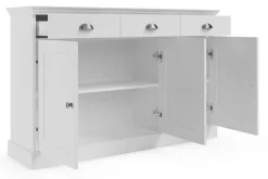 OTTO home Sideboard »Motala« Kommode, 3 Schubladen und 2 verstellbare Einlegeböden, Breite 125 cm