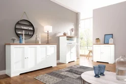 OTTO home Sideboard »Nanna« Kommode mit einer Folien Oberfläche in Eiche-Optik, Breite 80 cm