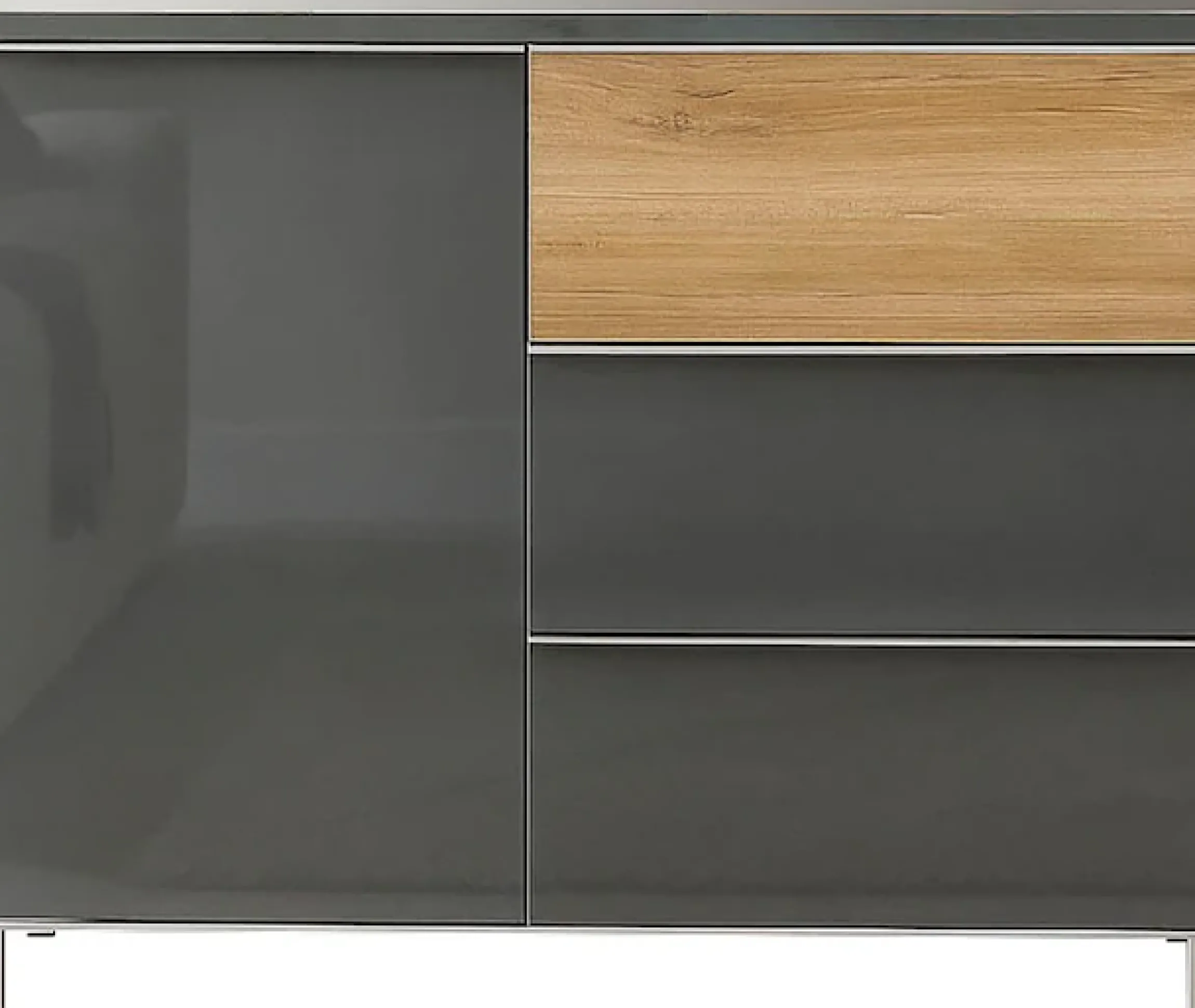 OTTO home Sideboard »Onyx, Kommode mit 3 Schubladen und 1 Tür, UV Lackierung Hochglanz« FSC®-zertifizierter Holzwerkstoff,Kombikommode mit Soft-Close-Funktion, Maße (B/T/H) 106/45/88cm