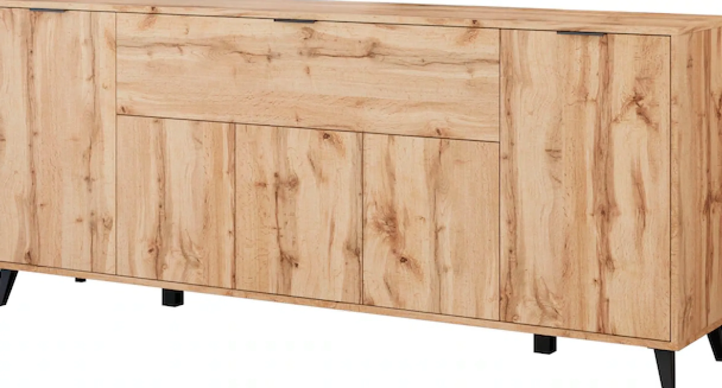 OTTO home Sideboard »OSLO – Modernes Stauraummöbel mit unterschiedlichen Öffnungssystemen« Verstellbare Böden und hohe Füße für mehr Komfort im Alltag