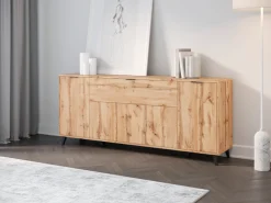 OTTO home Sideboard »OSLO – Modernes Stauraummöbel mit unterschiedlichen Öffnungssystemen« Verstellbare Böden und hohe Füße für mehr Komfort im Alltag