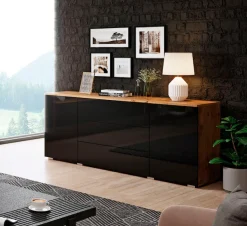 OTTO home Sideboard »PARIS« 1 Stk. tlg. Moderne 150cm breite grifflose Kommode, vielseitig einsetzbar