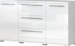 OTTO home Sideboard »Piano, Kombikommode, 2-türig mit 3 Schubladen, 153x45x85cm« UV lackiert, hochglänzend, Soft-Close Funktion,