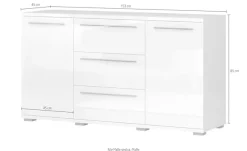OTTO home Sideboard »Piano, Kombikommode, 2-türig mit 3 Schubladen, 153x45x85cm« UV lackiert, hochglänzend, Soft-Close Funktion,