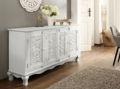 OTTO home Sideboard »Rajat« Kommode aus Mangoholz mit Frontenfräsungen, Breite 175 cm