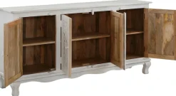OTTO home Sideboard »Rajat« Kommode aus Mangoholz mit Frontenfräsungen, Breite 175 cm