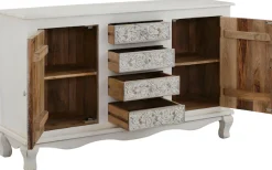 OTTO home Sideboard »Rajat« Kommode aus Mangoholz mit Türfrontfräsungen, Breite 140 cm