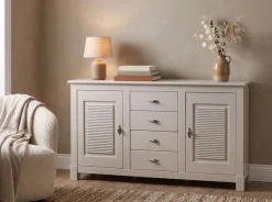 OTTO home Sideboard »Rauna, Kommode, Landhausstil« B/T/H: 150/37/84 cm,Kommode, FSC®-zertifiziertes Massivholz, Breite 150 cm