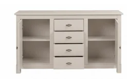 OTTO home Sideboard »Rauna, Kommode, Landhausstil« B/T/H: 150/37/84 cm,Kommode, FSC®-zertifiziertes Massivholz, Breite 150 cm
