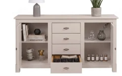 OTTO home Sideboard »Rauna, Kommode, Landhausstil« B/T/H: 150/37/84 cm,Kommode, FSC®-zertifiziertes Massivholz, Breite 150 cm