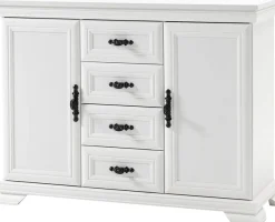 OTTO home Sideboard »Royal, eleganter Schrank, Kommode, Stauraumelement im Landhausstil« dekorative Rahmenoptik, Metallgriffe, viel Stauraum, 128 cm breit